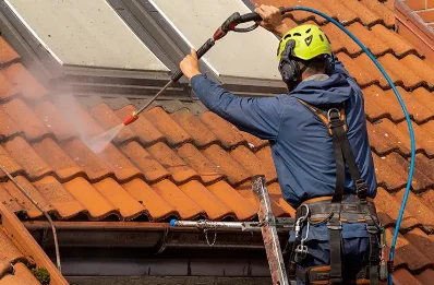 Démoussage et hydrofuge de toiture à Anos